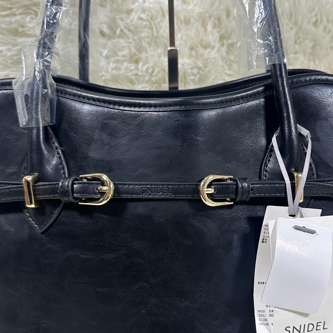 【最終価格新品】スナイデルタグ付きソフトベルトトートバッグ ブラック25SS