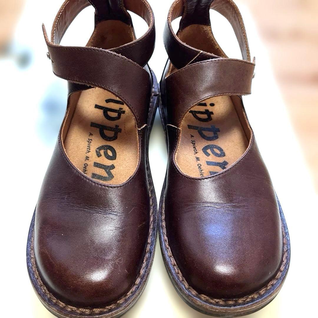 トリッペンtrippen VIVIENNEクロスストラップシューズ　38 茶色