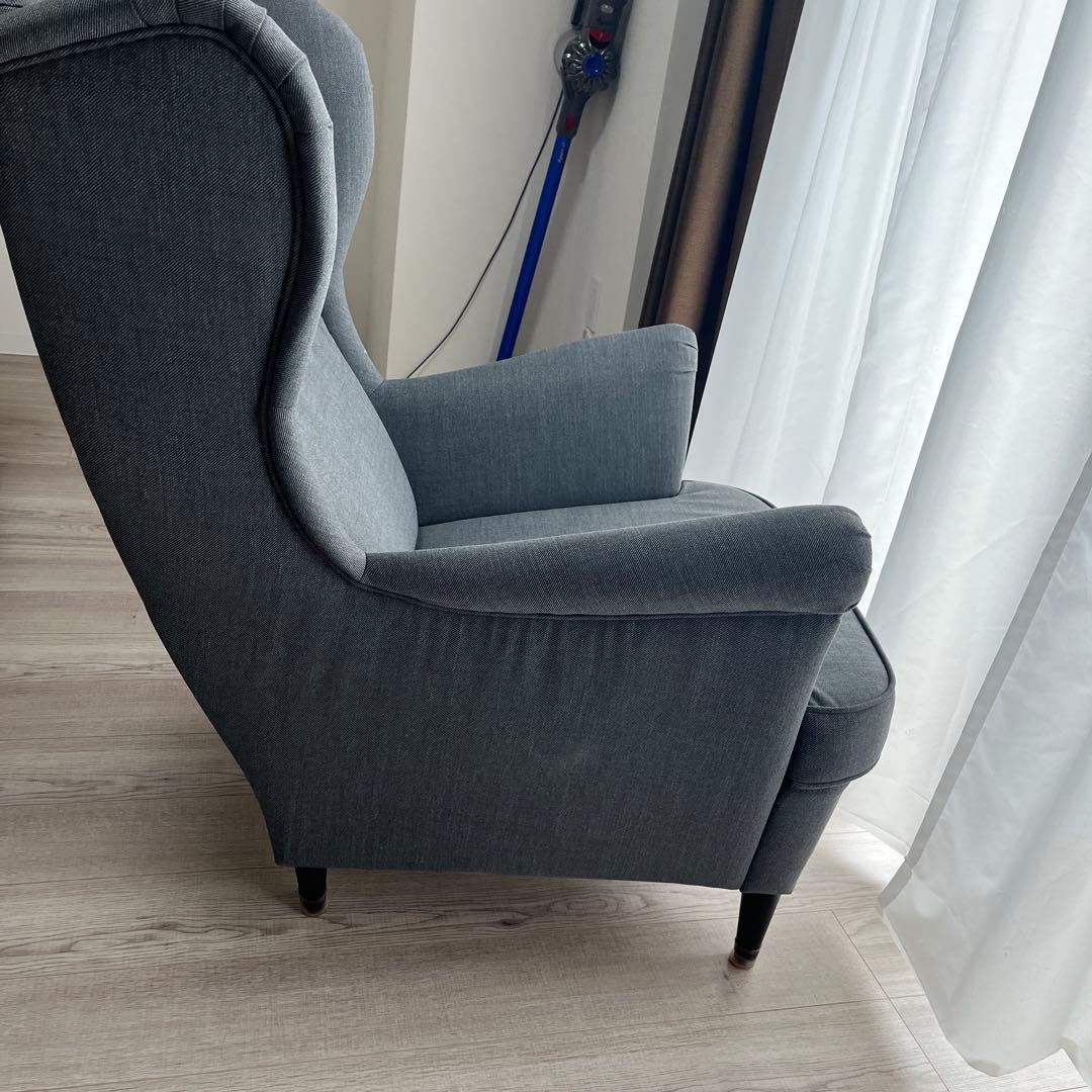 IKEA STRANDMON ストランドモン ウィングチェア, ダークグレー