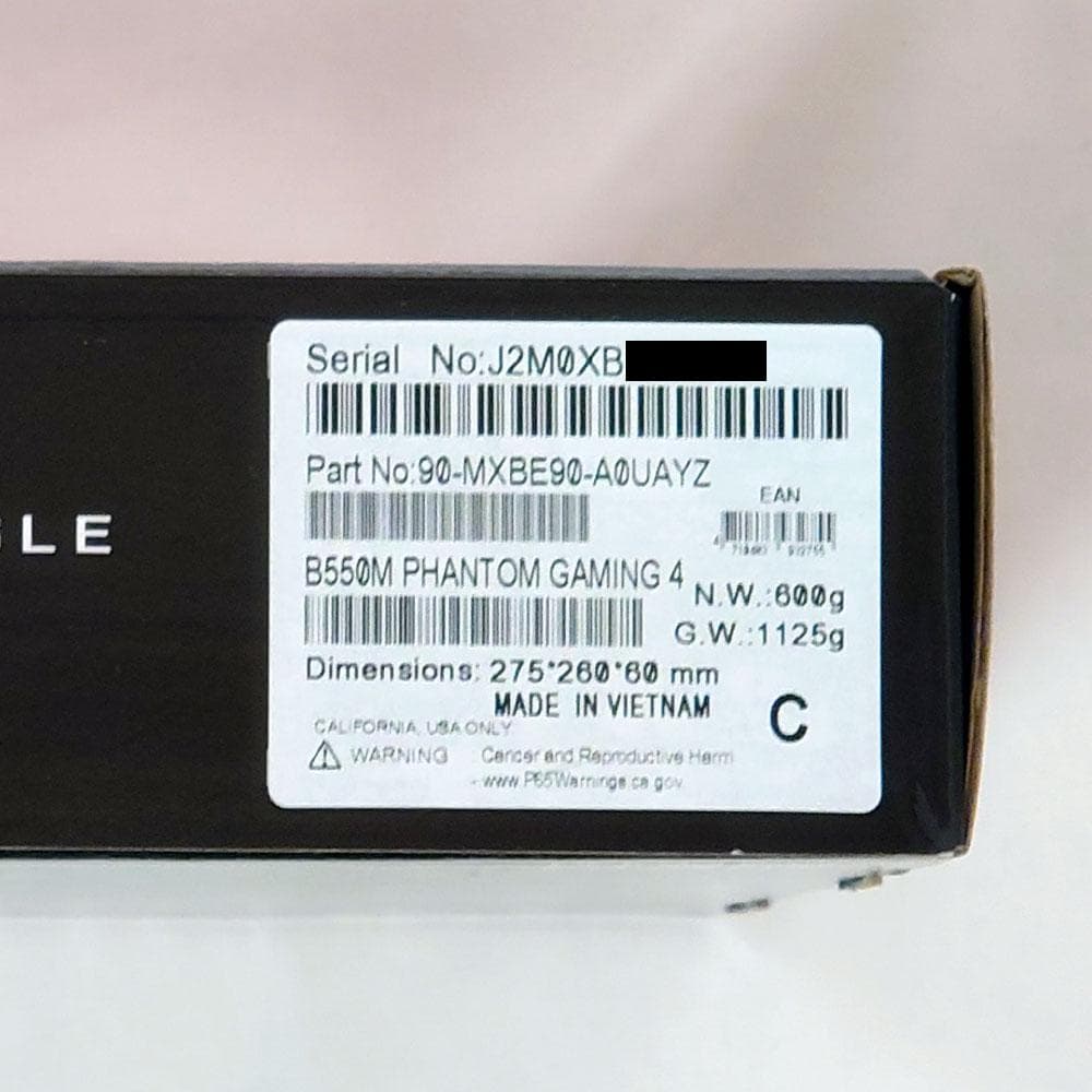 新品未開封品　ASRock B550M PHANTOM GAMING 4 ②
