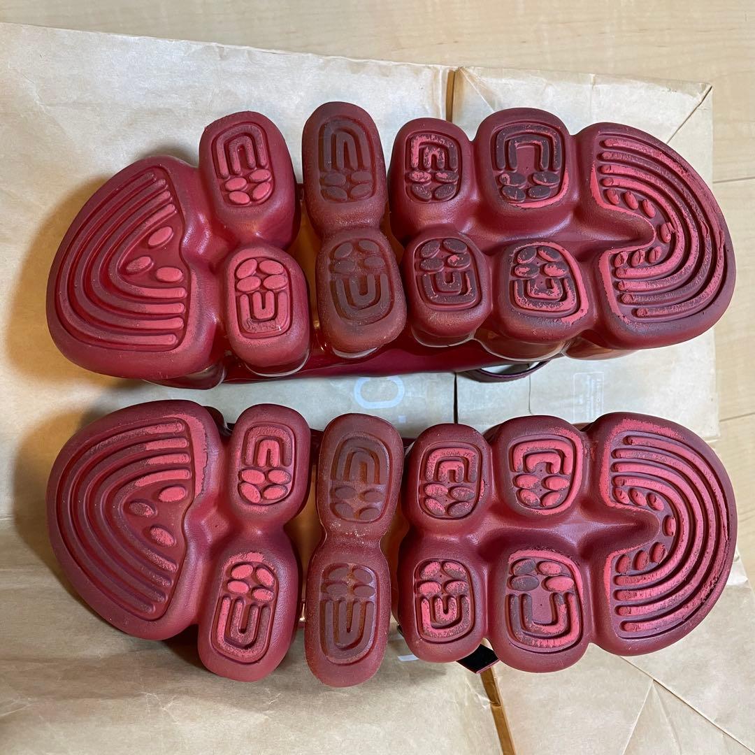 ミキオサカベ MaryJane Wine ストラップ付き 厚底ローファー赤