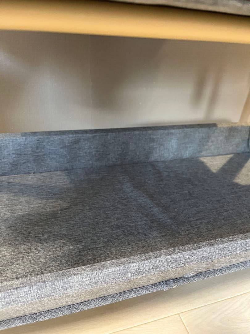 HZDMJ 折りたたみ式ベビーベッド グレー