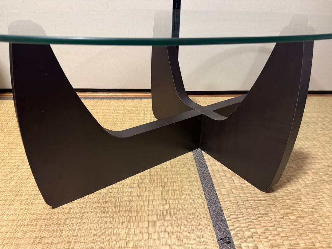 ガラステーブル 2way コーヒーテーブル ローテーブル