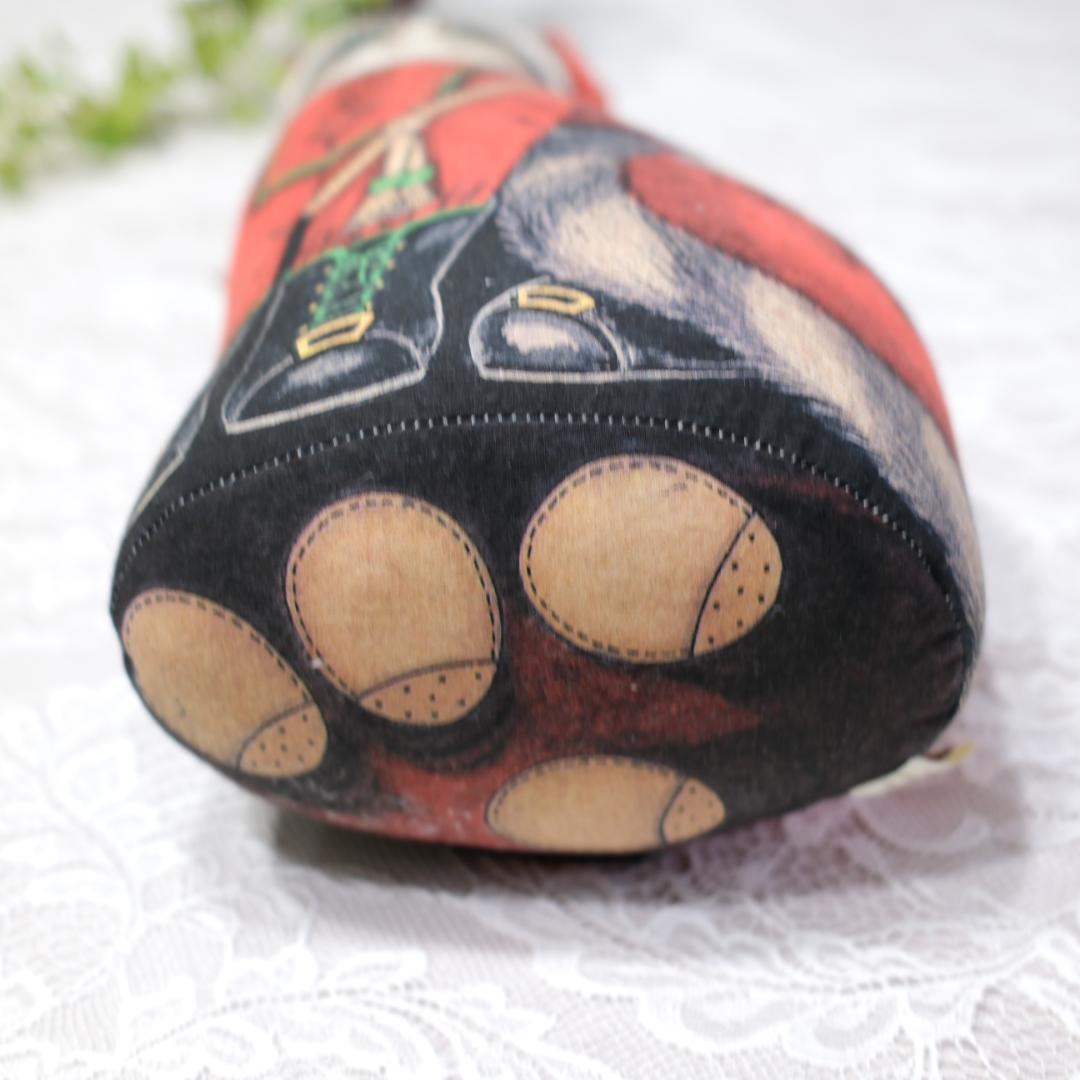 【未使用】アメリカ製 猫サンタクロース ドアストッパー