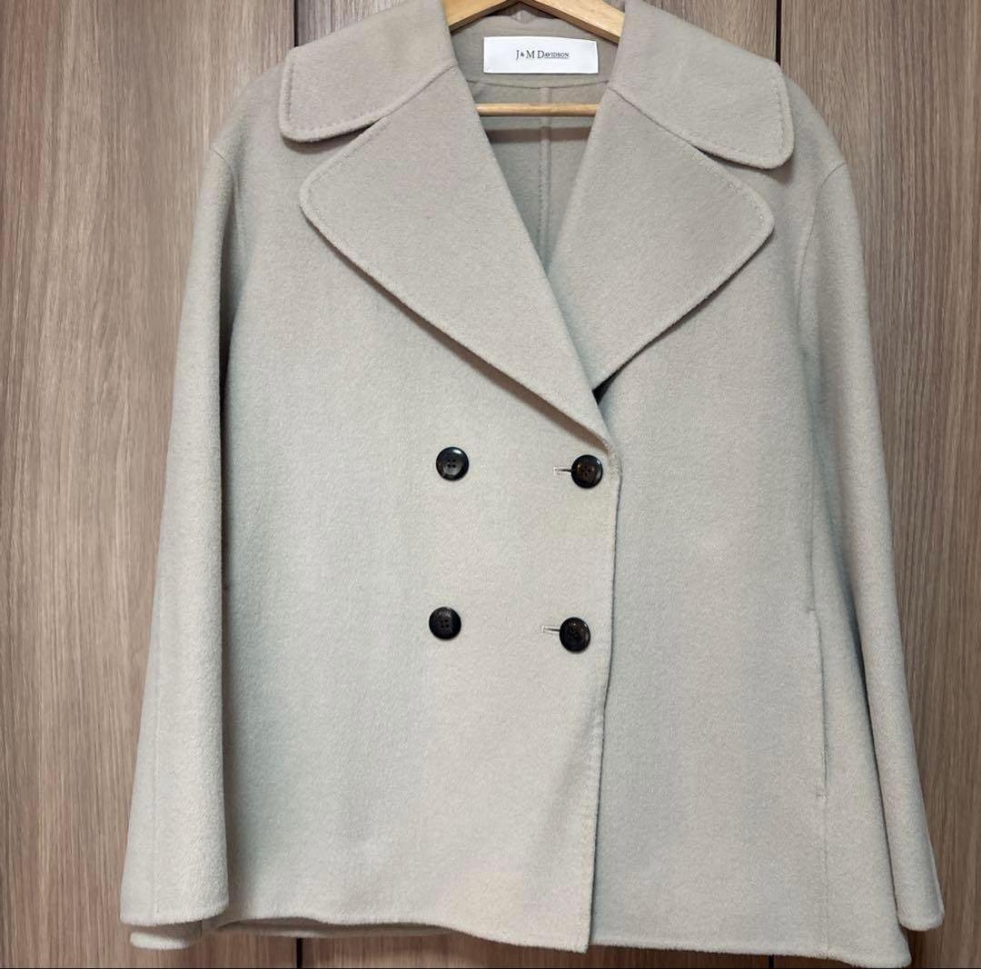 J & M DAVIDSON ダブルフェイス ピーコート　グレージュ　8