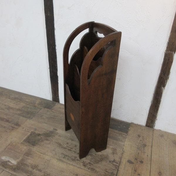 イギリス アンティーク 家具 マガジンラック 新聞/雑誌/楽譜入れ 6091e