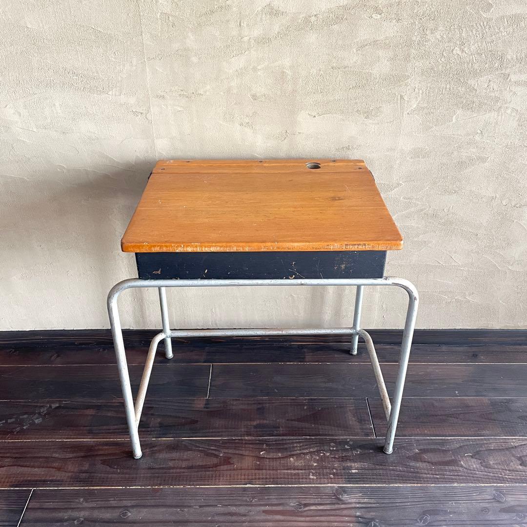 イギリス製　アンティーク　小学生　机　テーブル