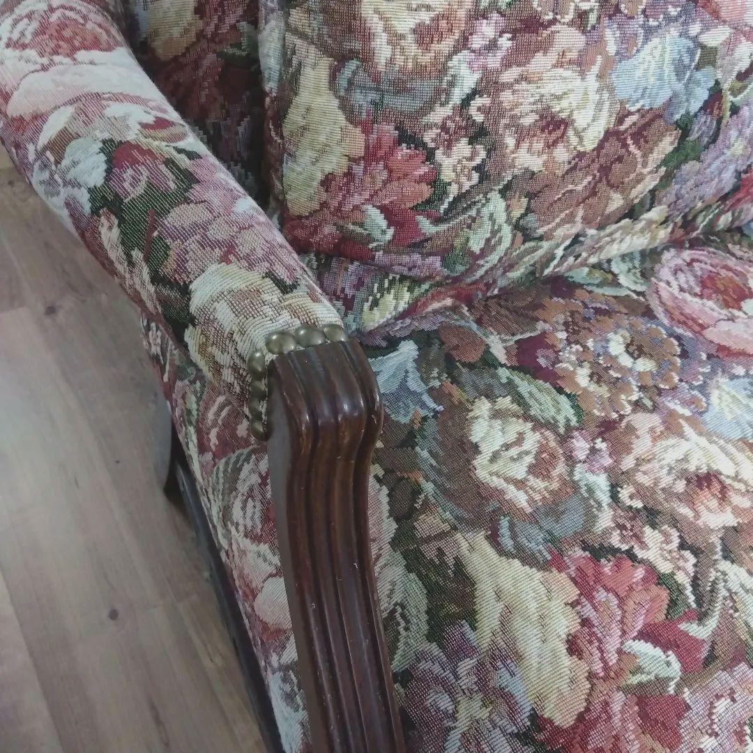 ゴブラン織クラシック　アメリカ製１人用ソファ