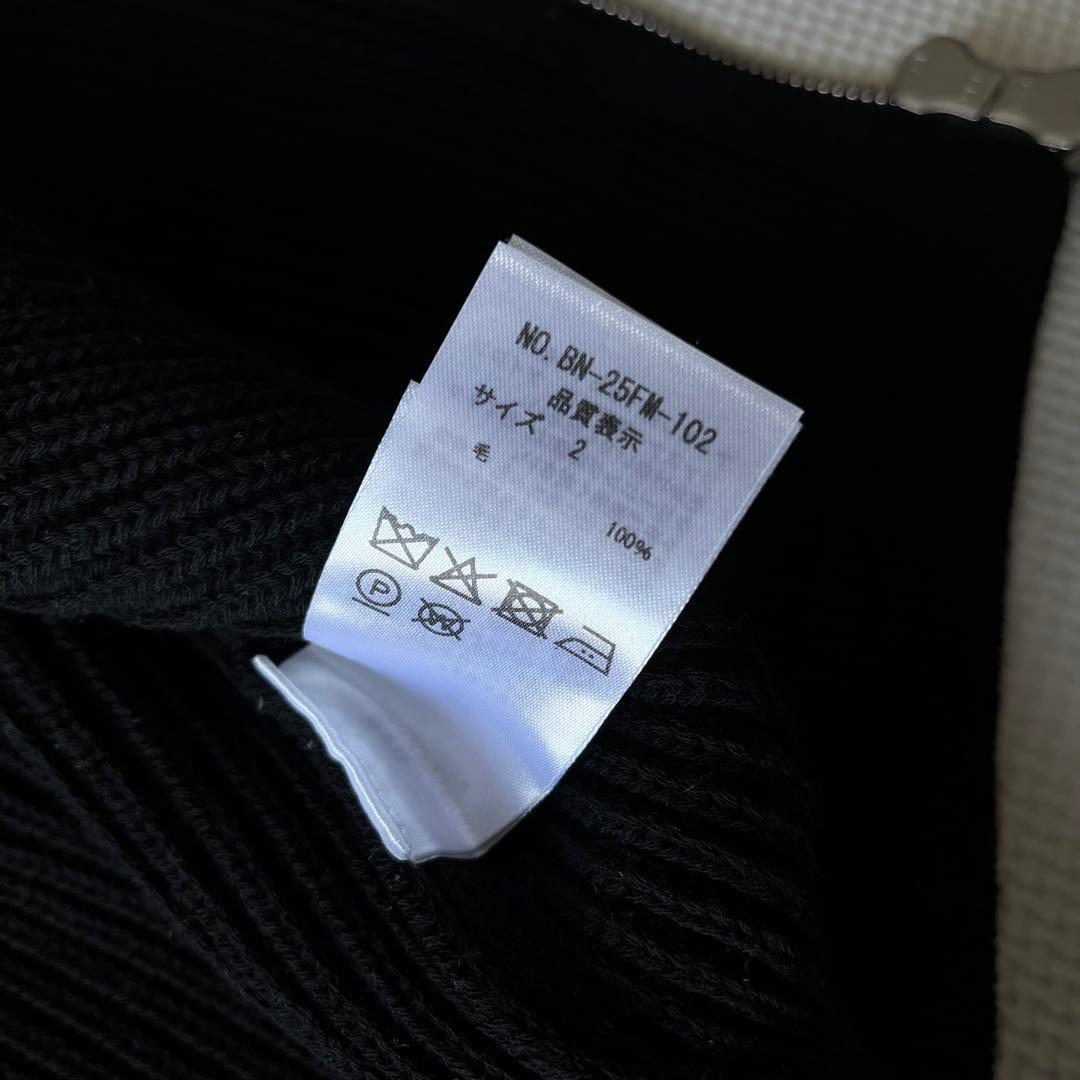 極美品 25AW BATONER ドライバーズニット ベスト 黒 2 ウール