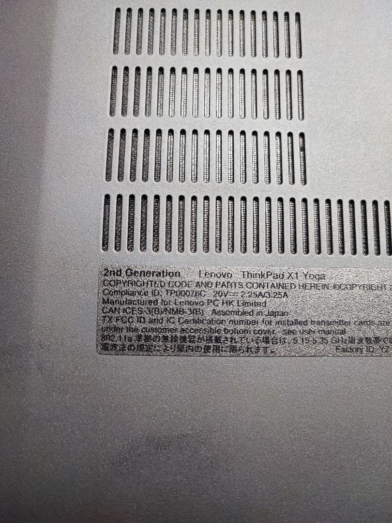 【美品】Lenovo　ノートパソコン　X1 yoga 14インチ