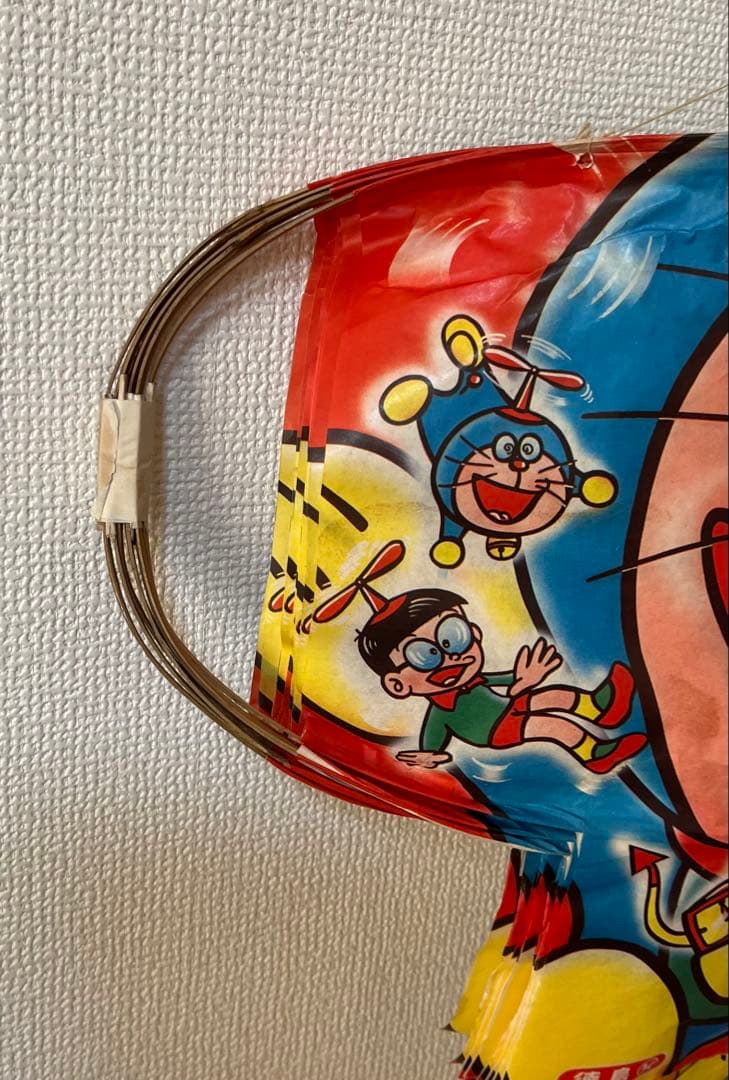 【2月限定価格】【長期保管品】昭和レトロ　竹ひご製　ドラえもん凧　10枚セット