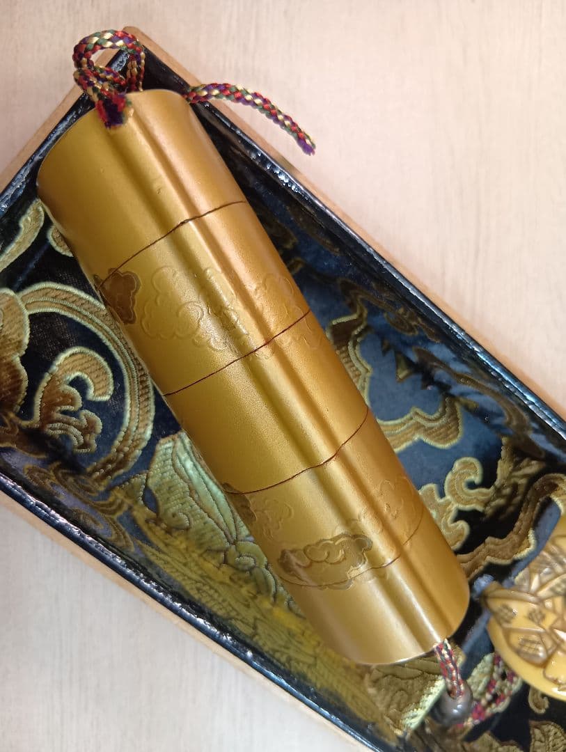 印籠／極上美品饅頭根付／在銘緒締め玉