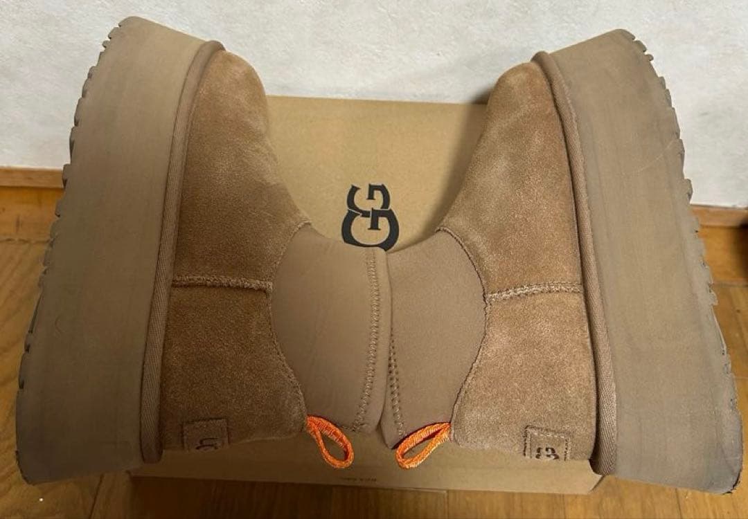UGG ムートンブーツ キャメル 22cm クラシックディッパーパッファー　美品