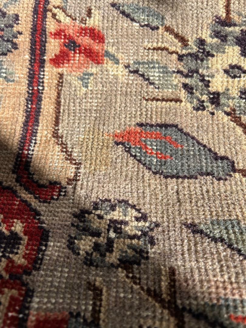 265×88 シャービー茜色 ハーフメダリオン ヴィンテージ トルコラグ