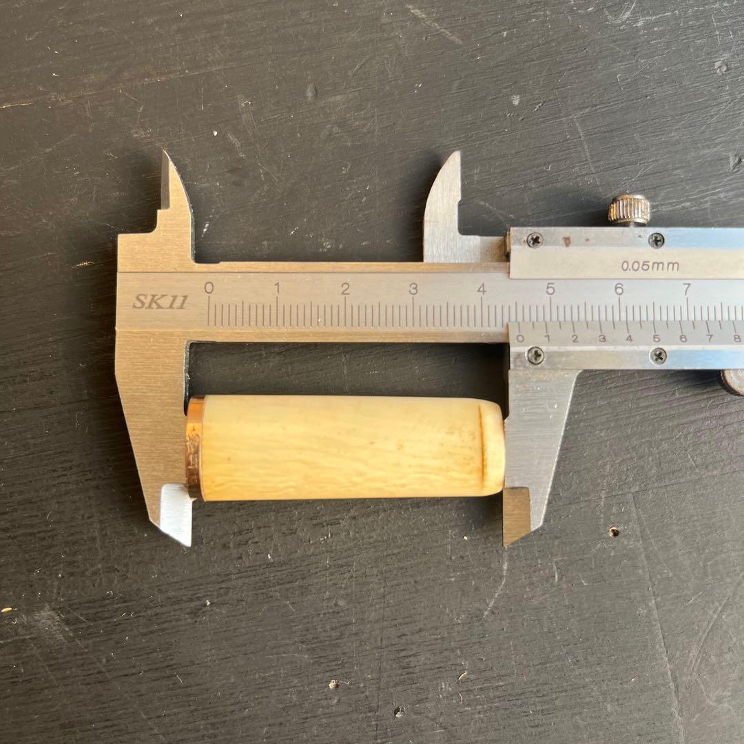 14金 パイプ 吸い口 マウスピース レザーケース付き 喫煙具 タバコ 骨董