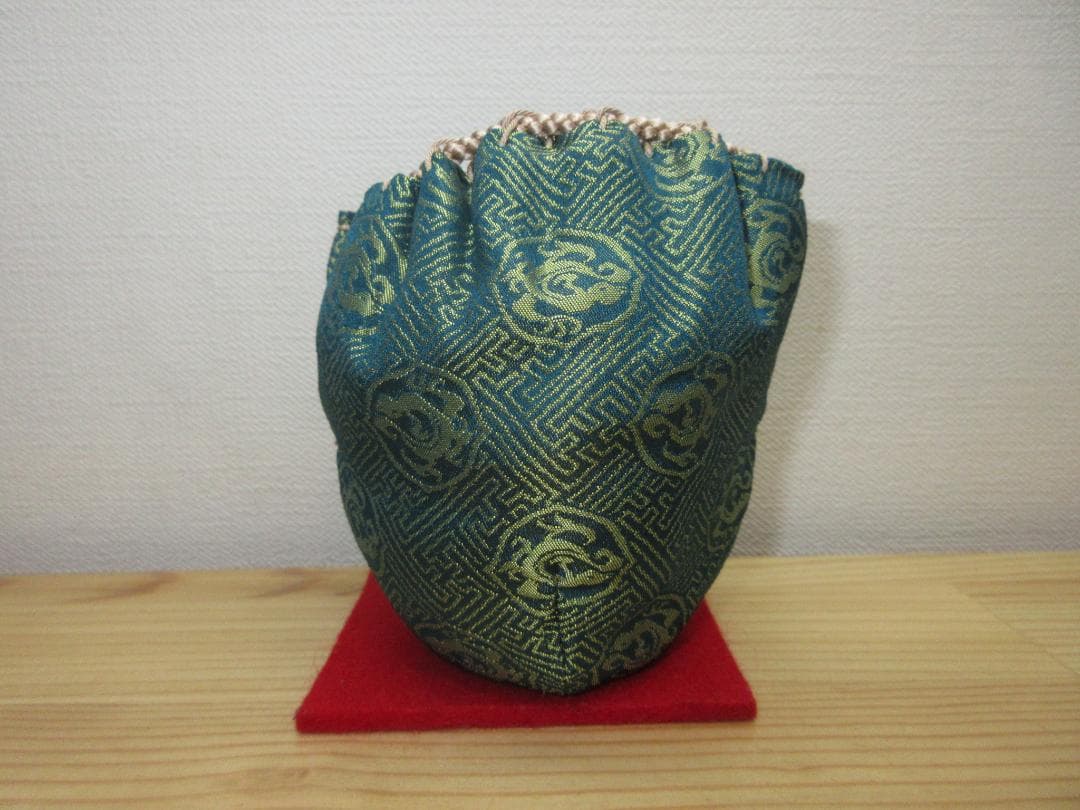 送料込【逢絢亭・新品】茶道具 仕覆 四滴茶入仕覆 正絹 細川緞子 日本製