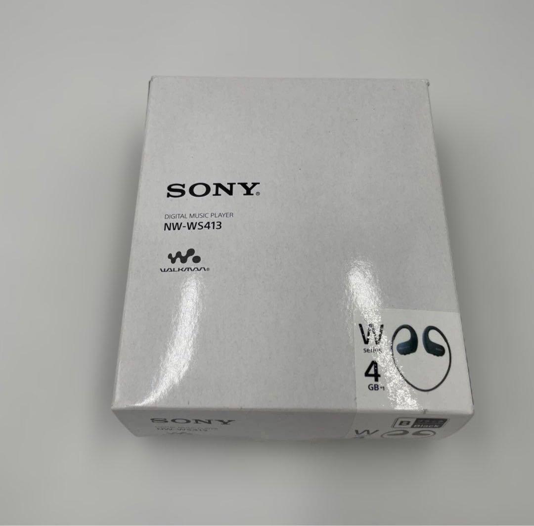 ソニー　ヘッドホン一体型ウォークマン ブラック NW-WS413 BM