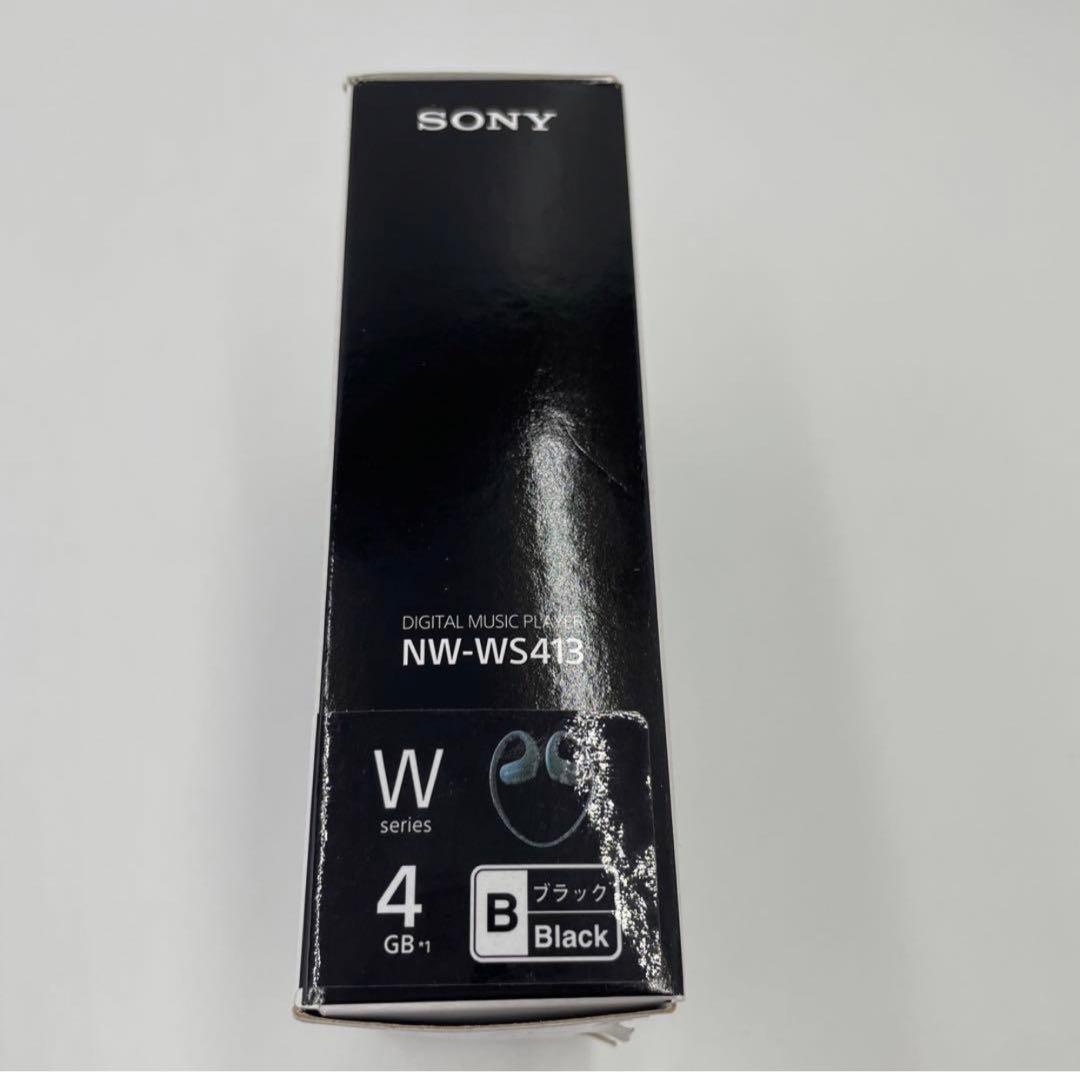 ソニー　ヘッドホン一体型ウォークマン ブラック NW-WS413 BM