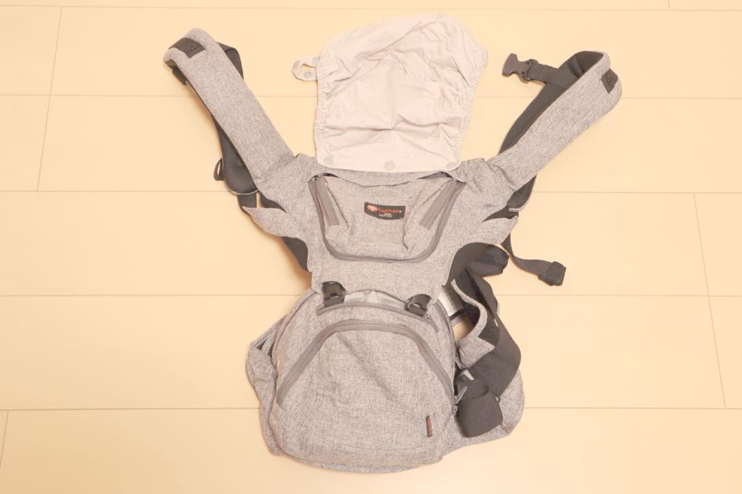 【極上品】napnap Tran トラン ダブルショルダーヒップシート グレー
