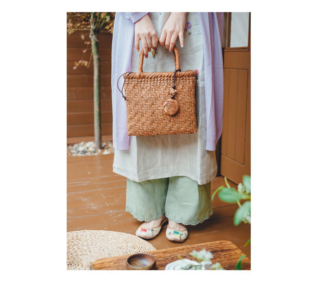 【期間限定】山葡萄 かごバッグ 網代編み 職人手編み 籠 内布付 専属リンクき