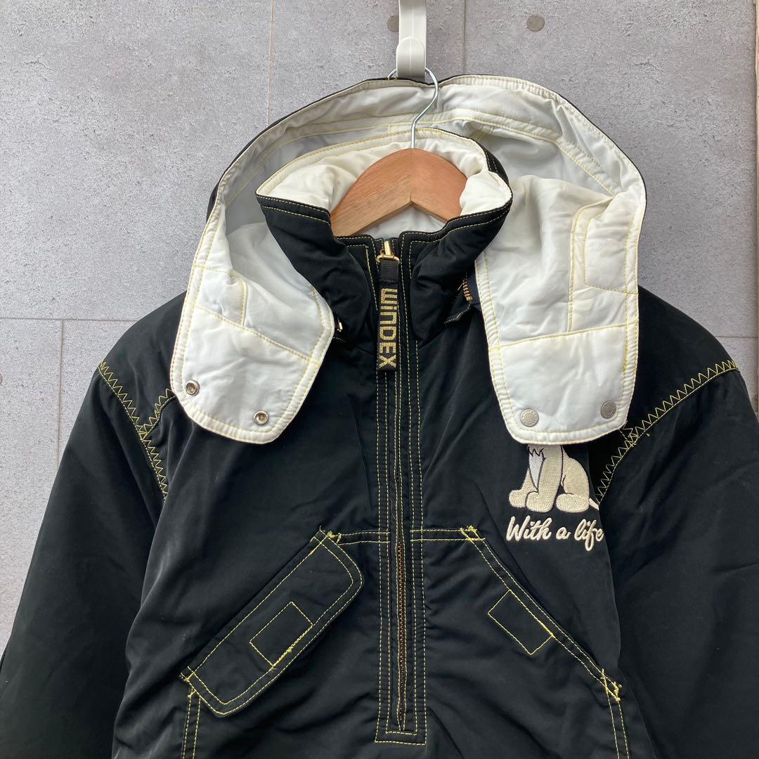 WINDEX スキーウェア 上下セットアップ 犬 刺繍 レディース M 黒