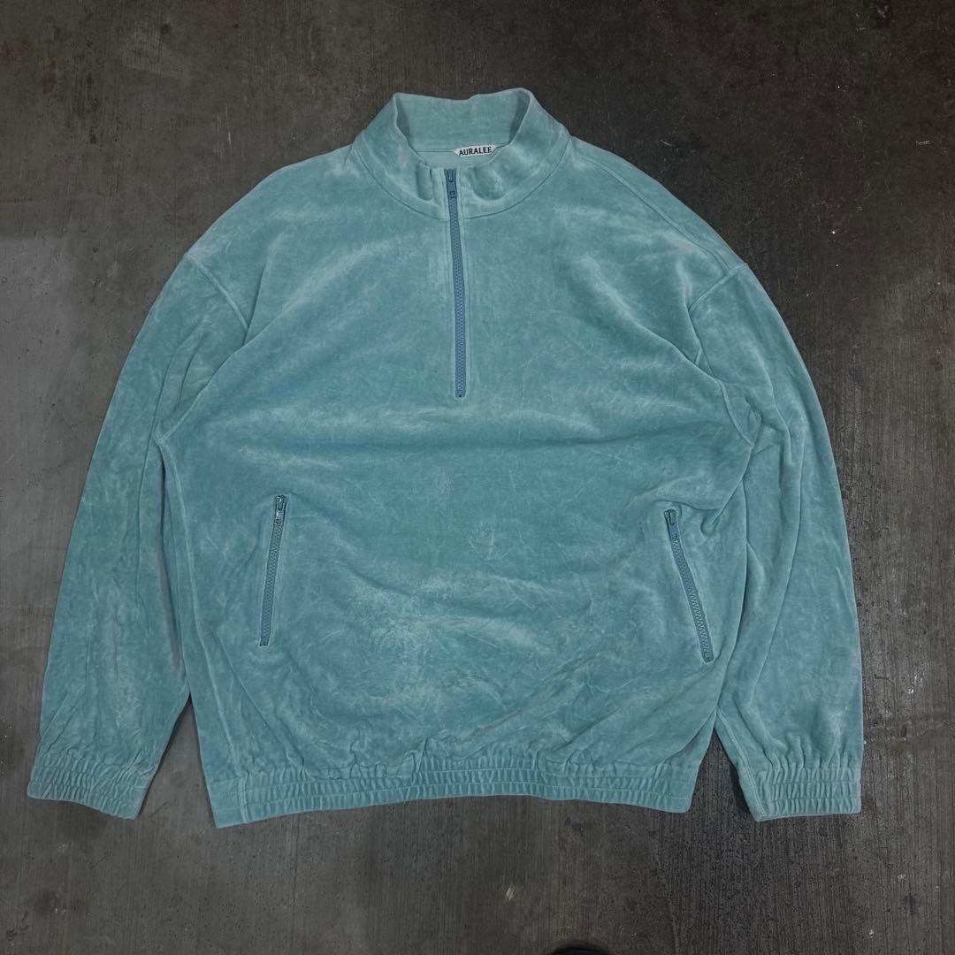 トップス ORGANIC COTTON VELOUR HALF ZIP BLOUSON