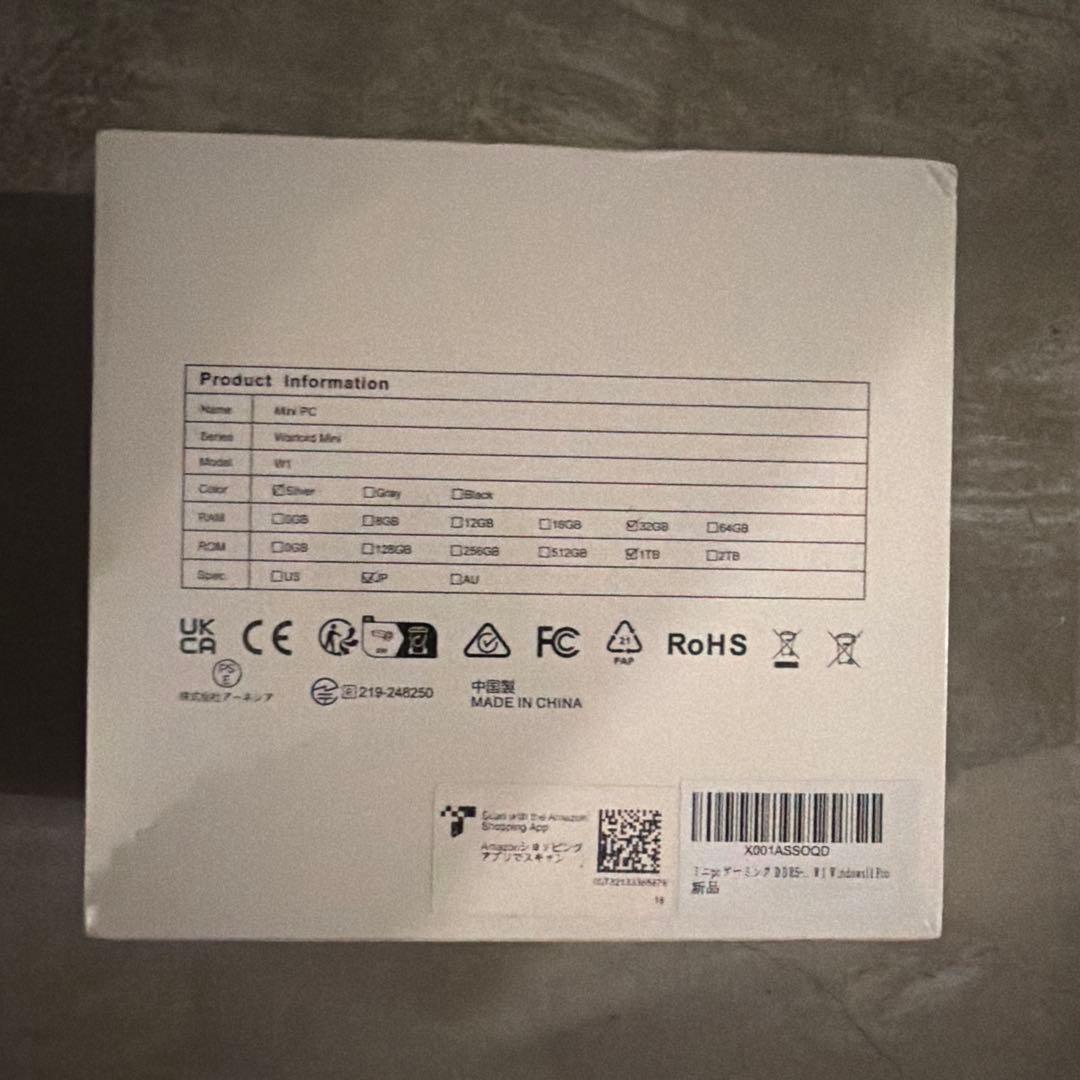 ACEMAGIC Warlord Mini W1 ミニPC RAM32GB