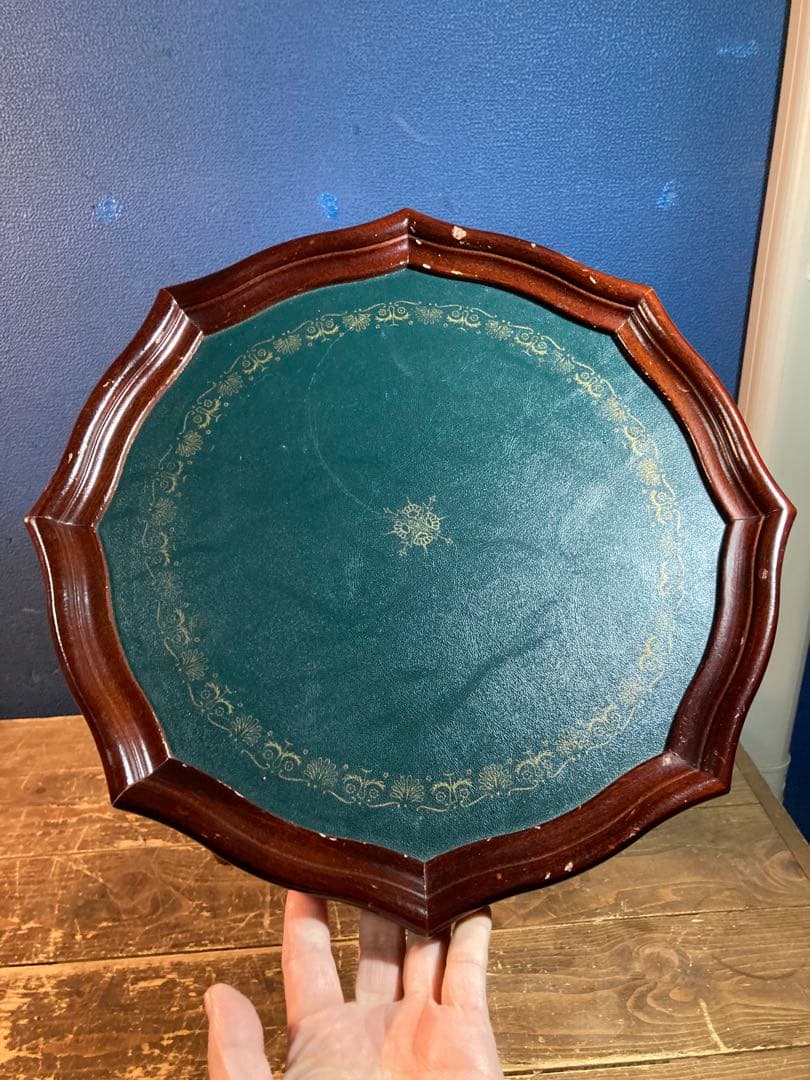 G サイドテーブル　コーヒーテーブル　アンティーク調　ヨーロピアン風　花台　緑