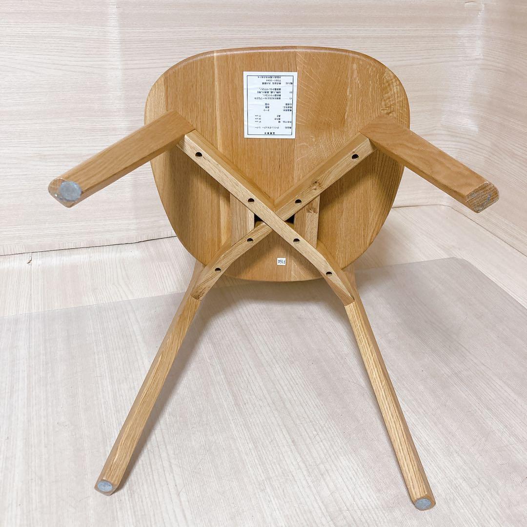 ダイニングチェア リバー  オーク材 無垢天然木 椅子 大川家具 ①