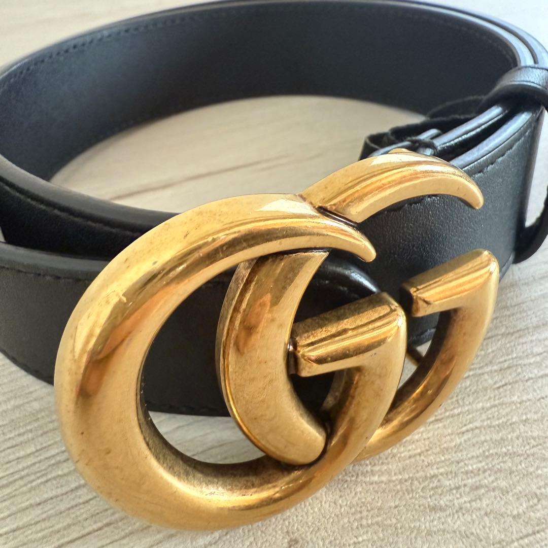 GUCCI グッチ ダブルG ワイドベルト ゴールド AP00T 1000