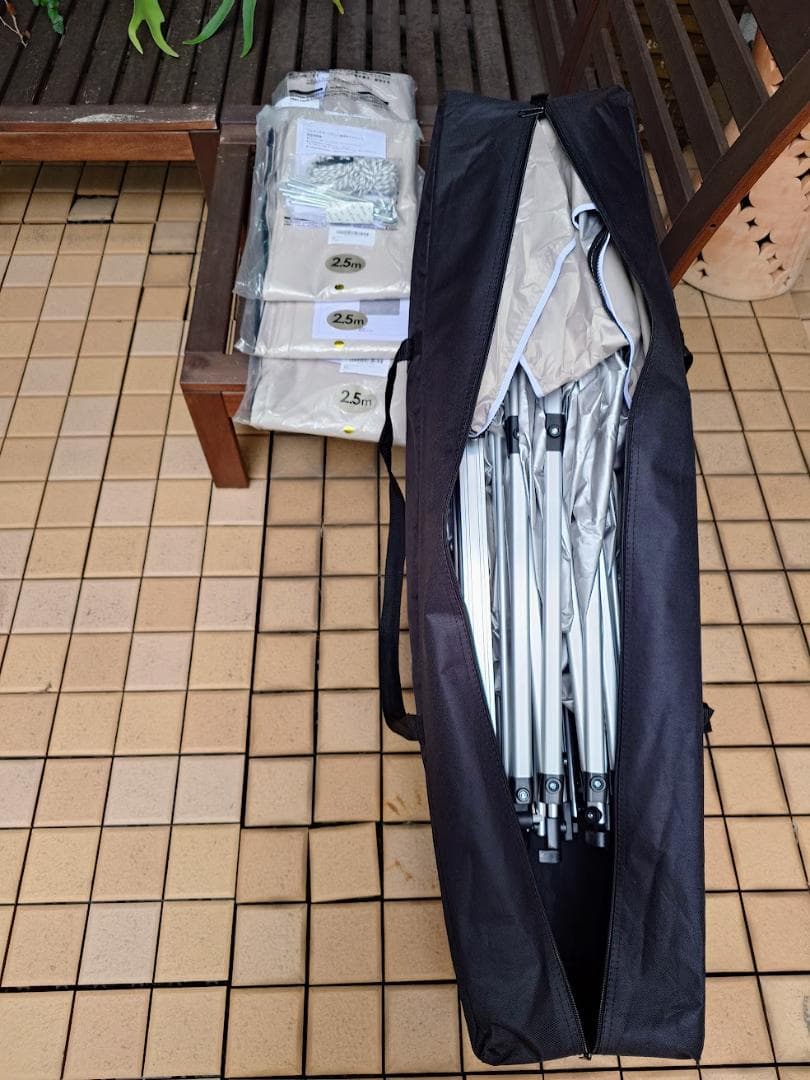 新品未使用 FIELDOOR ワンタッチタープ テント 2.5 x 2.5強化版