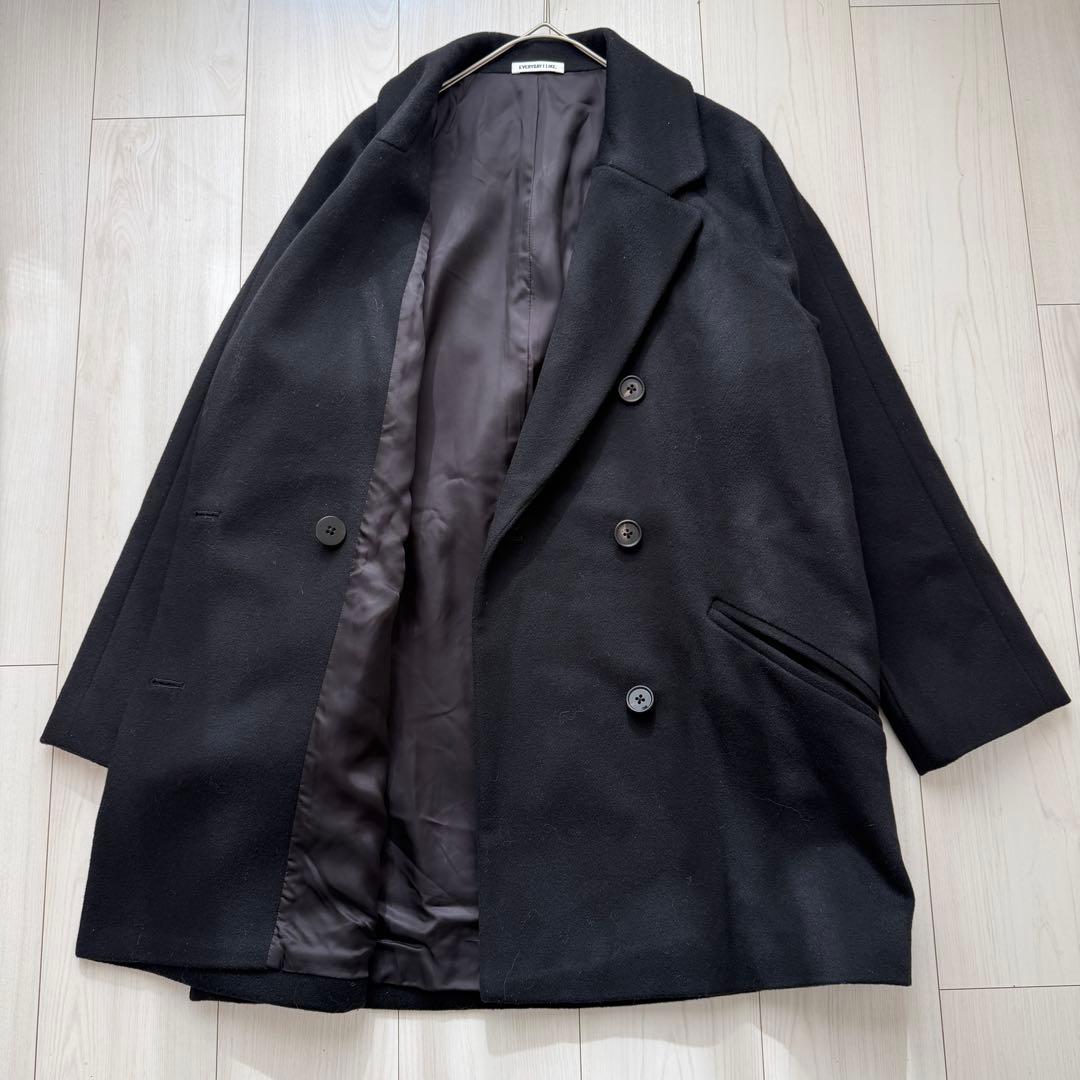 美品✨ドゥーズィエムクラス　Short Double コート カシミヤ　ブラック