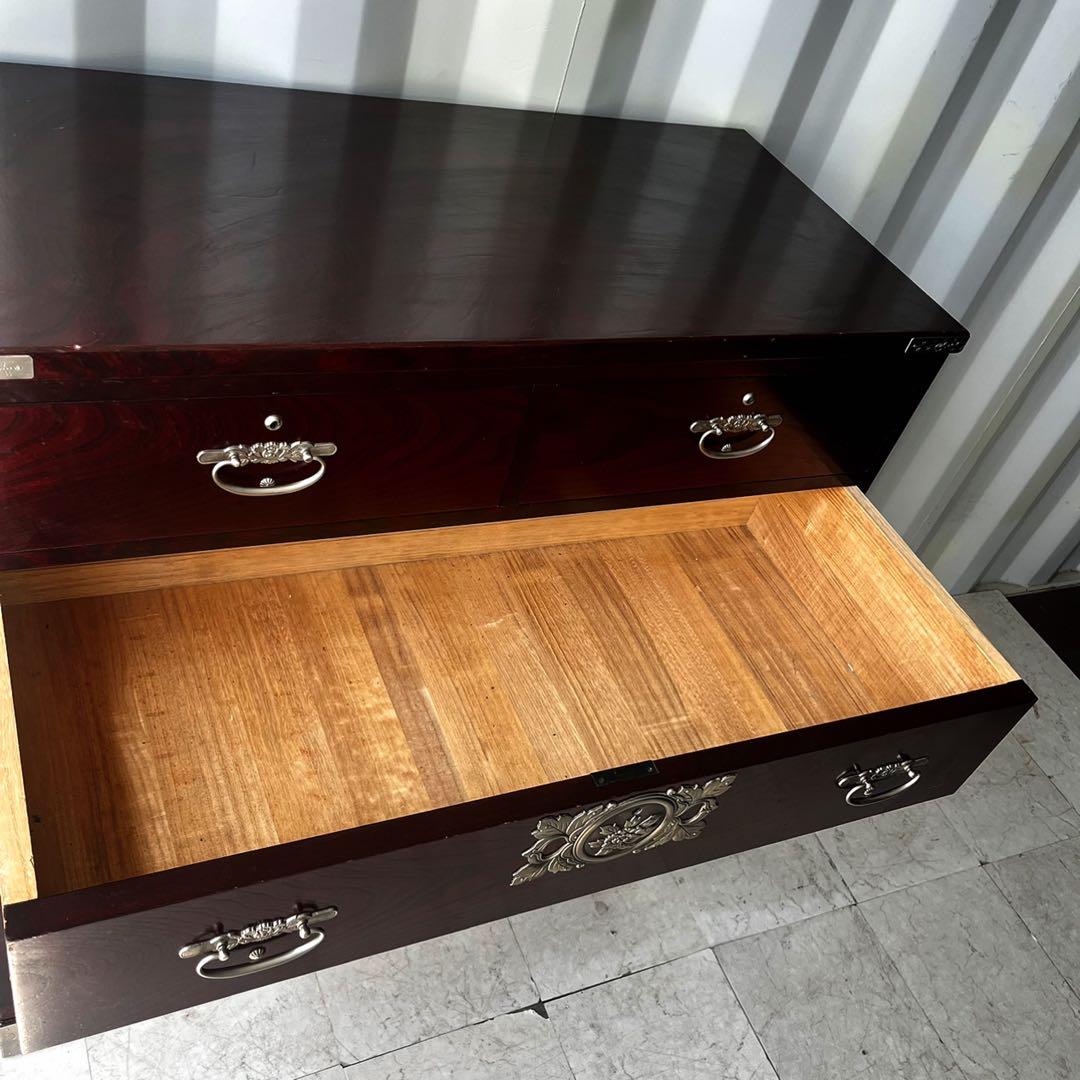 取付無料！二本松伝統家具 田中家具 ケヤキ アンティーク和ダンス モダンチェスト