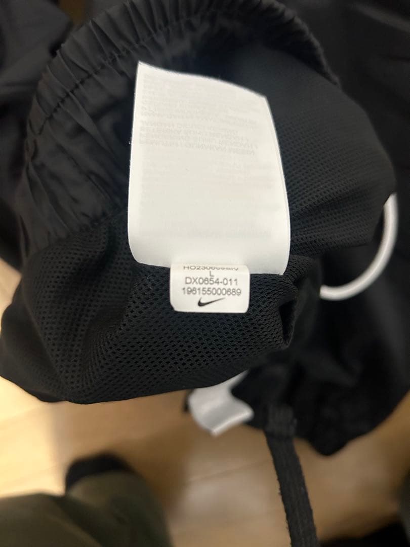 Nike ブラック ナイロンフードジャケット 上下セットアップ