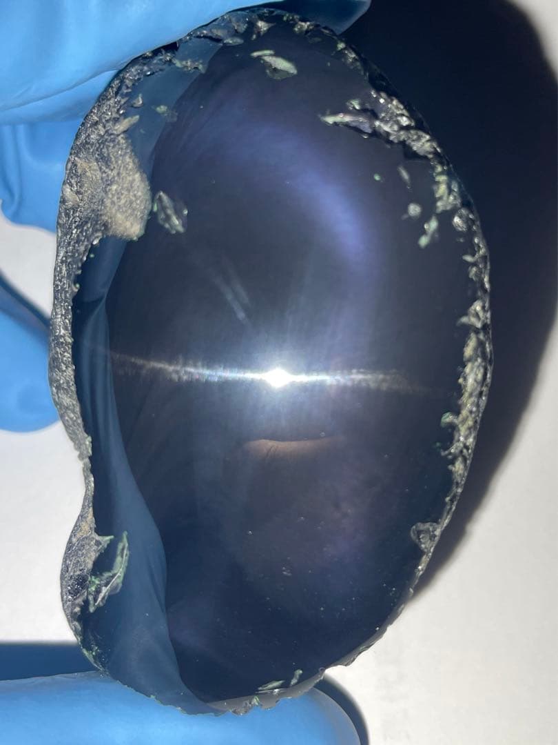 研磨品　十勝石玲瓏　パープルシラーオーロラ　レインボーオブシディアン