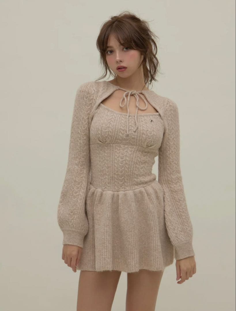 ￼ Amy cable flare mini dress andmary