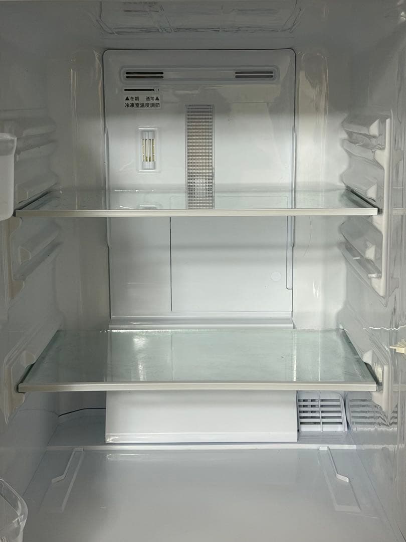 【床マット付き】シルバー冷蔵庫 2段棚