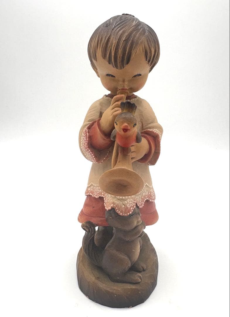 ANRIアンリ　トランペットを吹く　ホセ・フェランディス約25cm木彫り人形