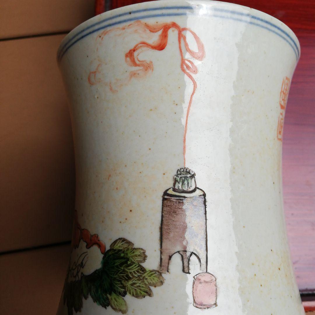 咲村さん専用、年代物、中国(清朝時代)書道具細筆絵の筆立て