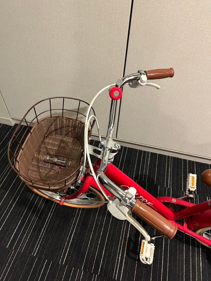 CLAIRE 赤色 幼児用自転車/ 補助輪 補助ハンドル 付き