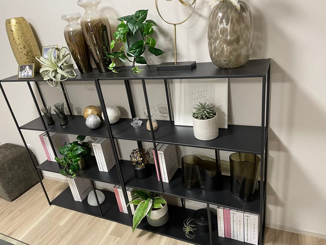 【未使用品】ブラックスチールラック 2個セット