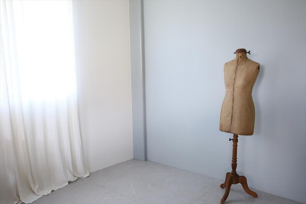 フランスアンティーク木製レディーストルソー/女性ボディ/マネキン(90-206)