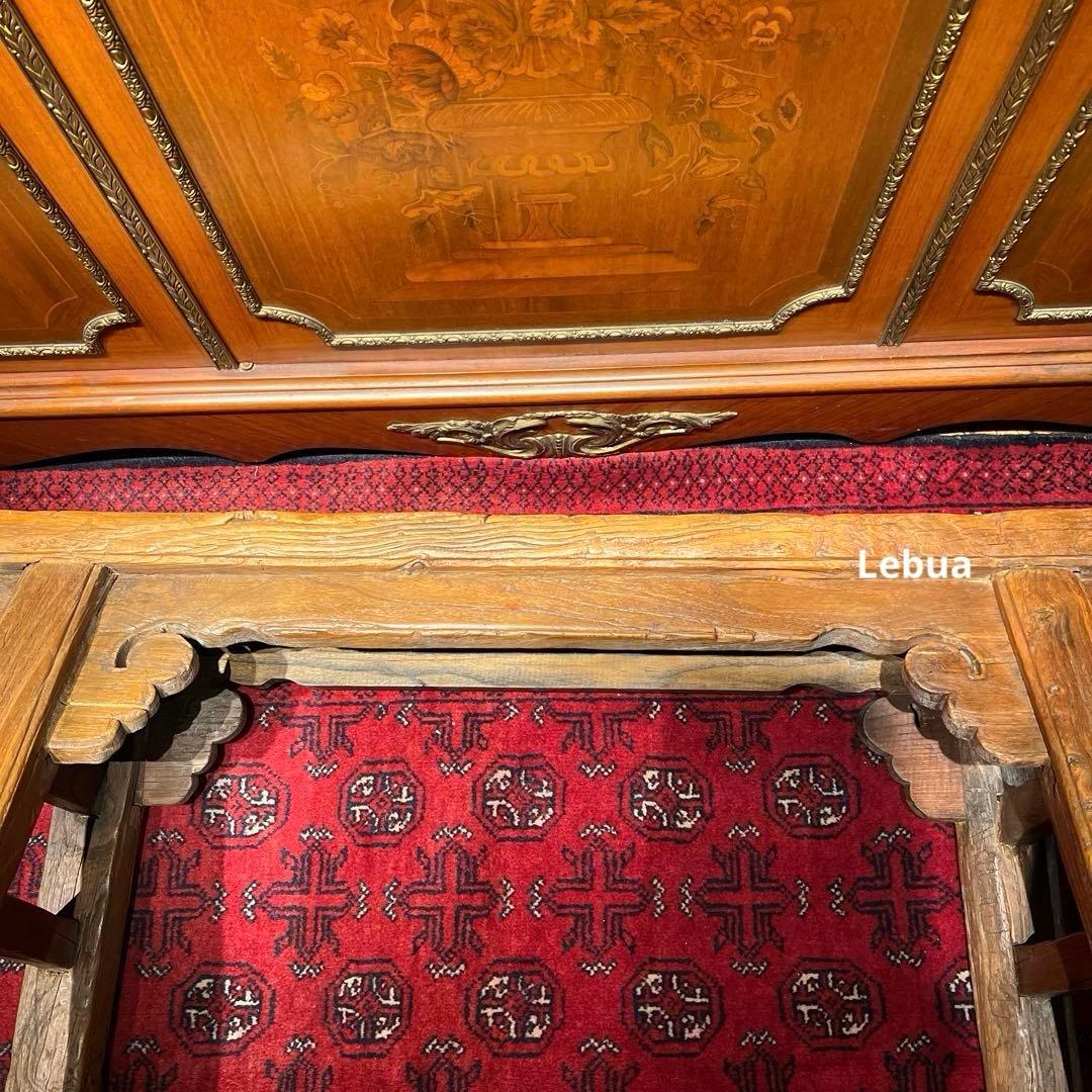 Antique ロングチェア赤　中国　 清時代　AsiaWeek