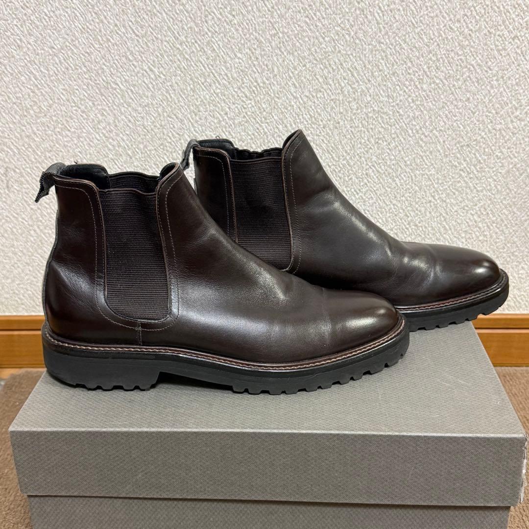 美品✨️ WH ダブルエイチ　サイドゴアブーツ レザー ブラウン UK6.5