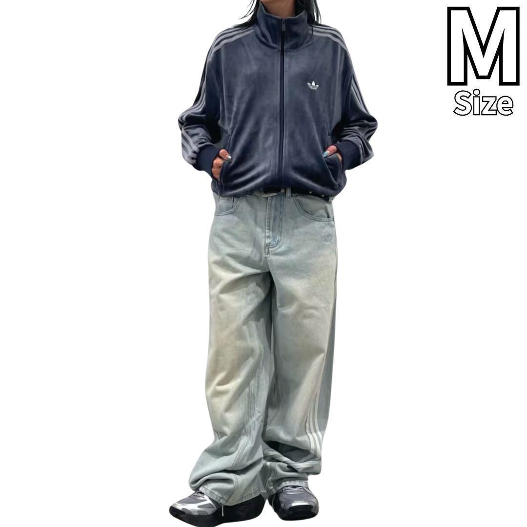 激レア【公式完売】アディダス トラックトップ ベロア　ダークグレー　M すぐ発送