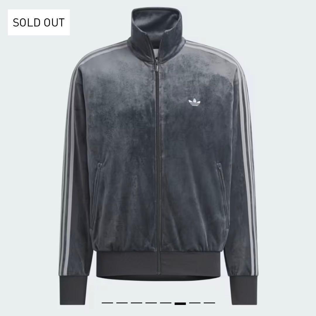 激レア【公式完売】アディダス トラックトップ ベロア　ダークグレー　M すぐ発送