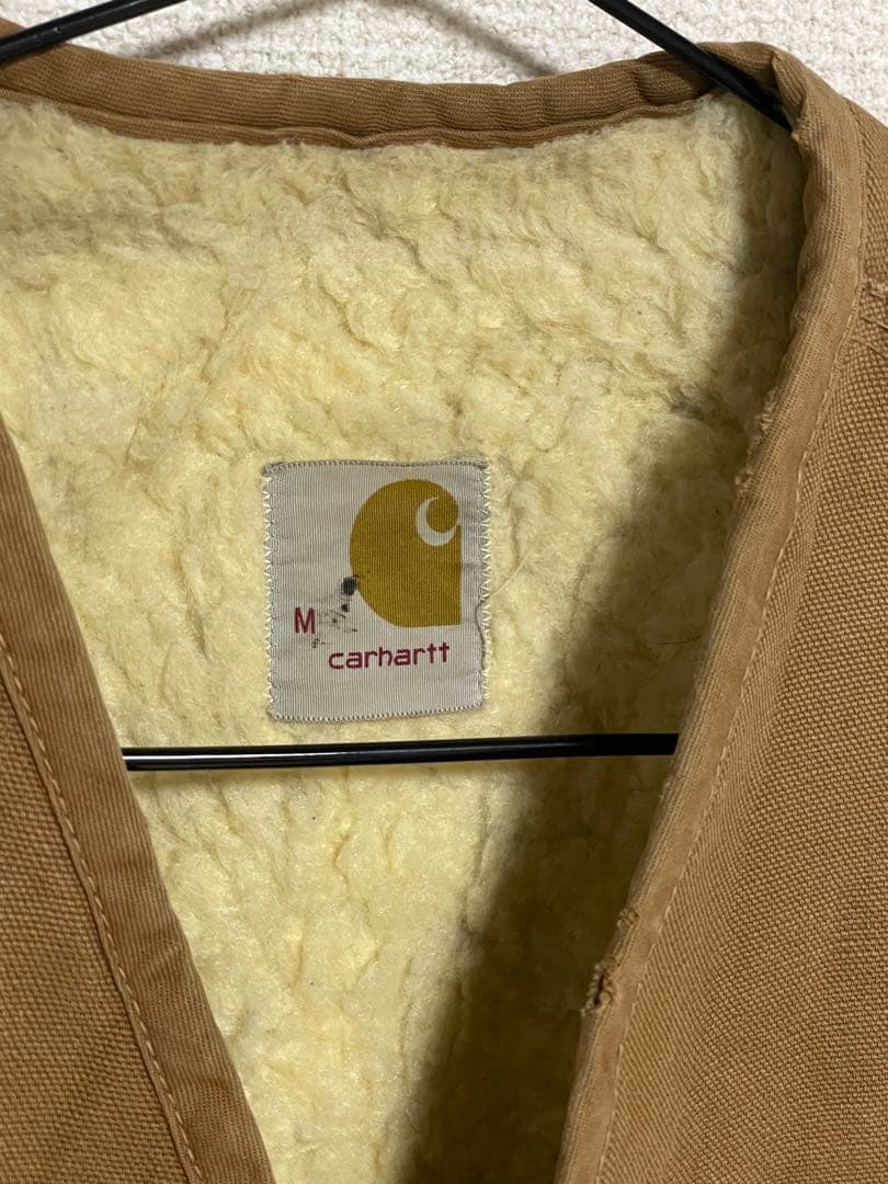 80s 90s CarHartt DUCK BOA VEST 裏地ボア