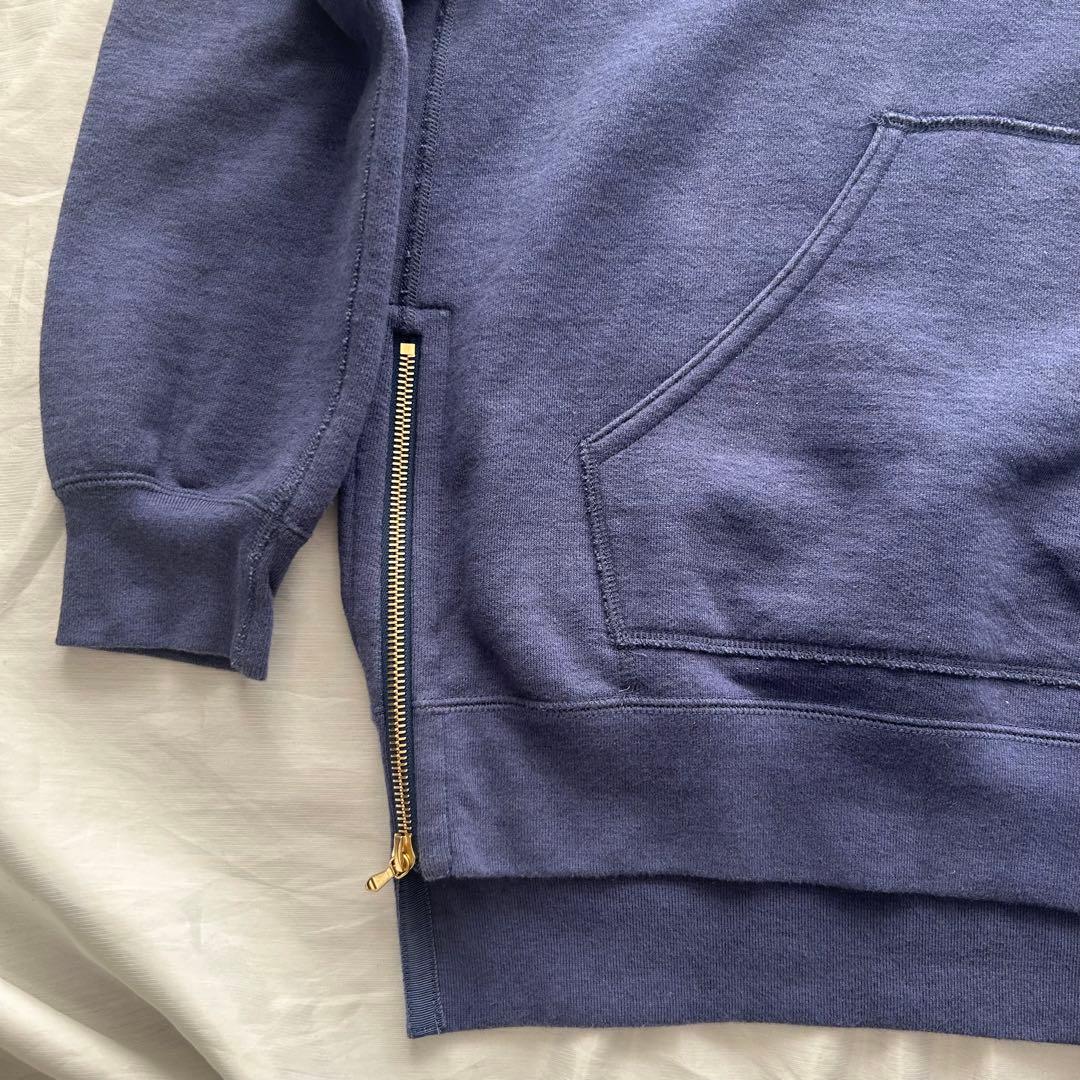 お値下げ！【Drawer】コットンパーカー フーディー カシミヤ ブルー系 2