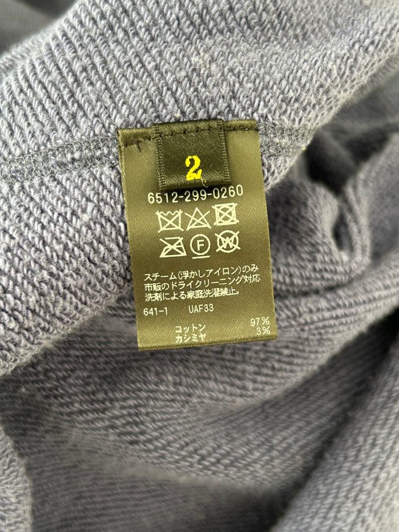 お値下げ！【Drawer】コットンパーカー フーディー カシミヤ ブルー系 2