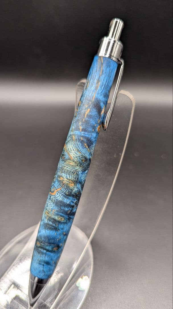 442ペン工房翌檜　スタビライズドウッドバーチバール　木軸シャーペン　ボールペン